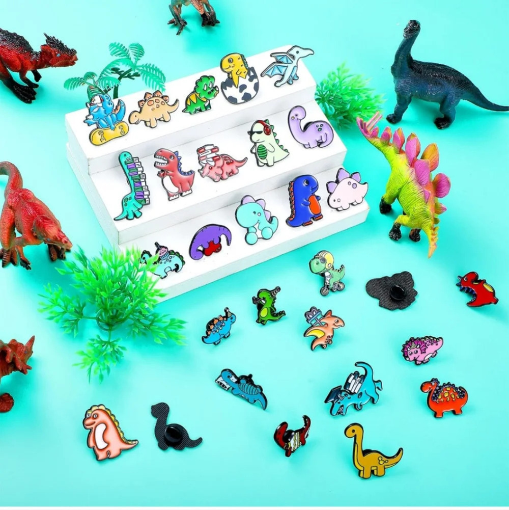 100 Pcs Dinosaur Enamel Pins Bulk Cute Dinosaur Pins Backpacks Pins for Women Ka